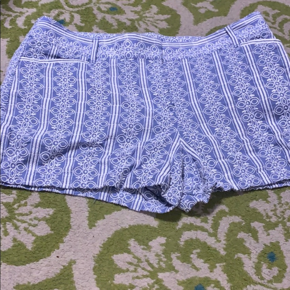 Loft blue and white shorts